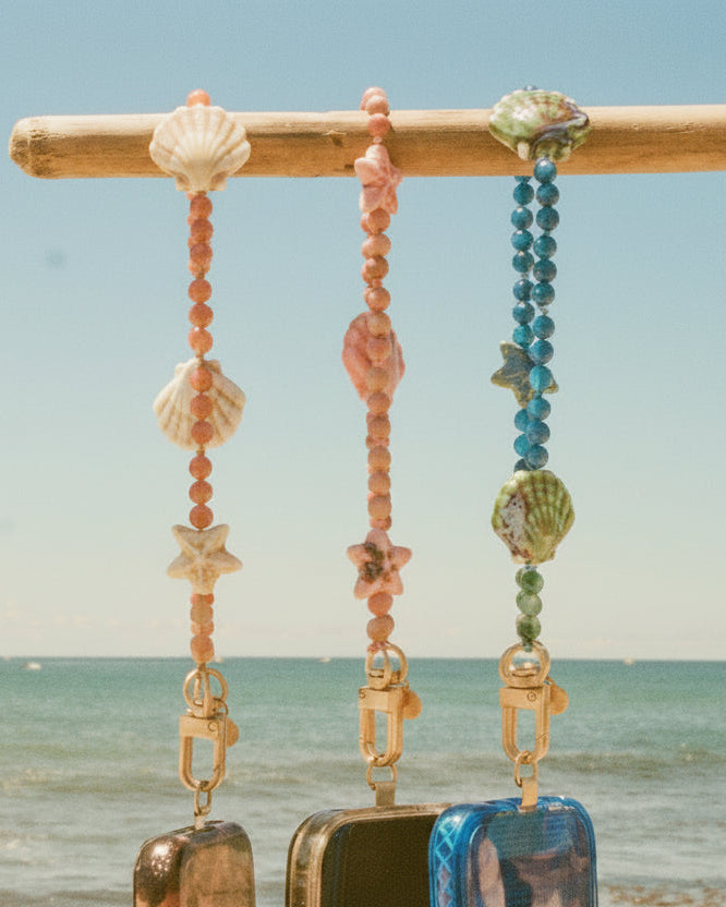 Exclusive: Seashell & Starfish Phone Chain, Pink Beach