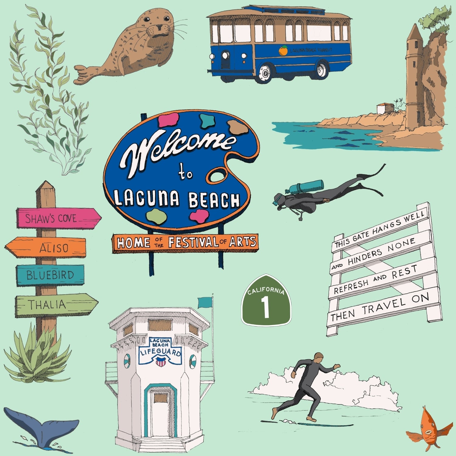 Laguna Beach Landmark Bag