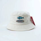 Fish & Fish Surfboard Embroidered Bucket Hat