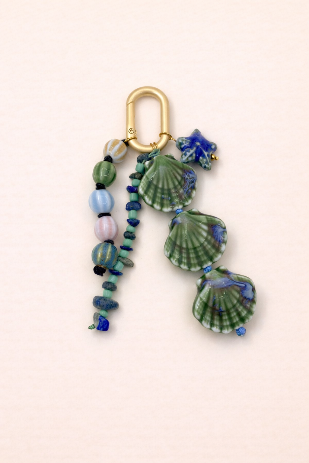 Exclusive: Seashell & Starfish Key Chain, Blue Beach