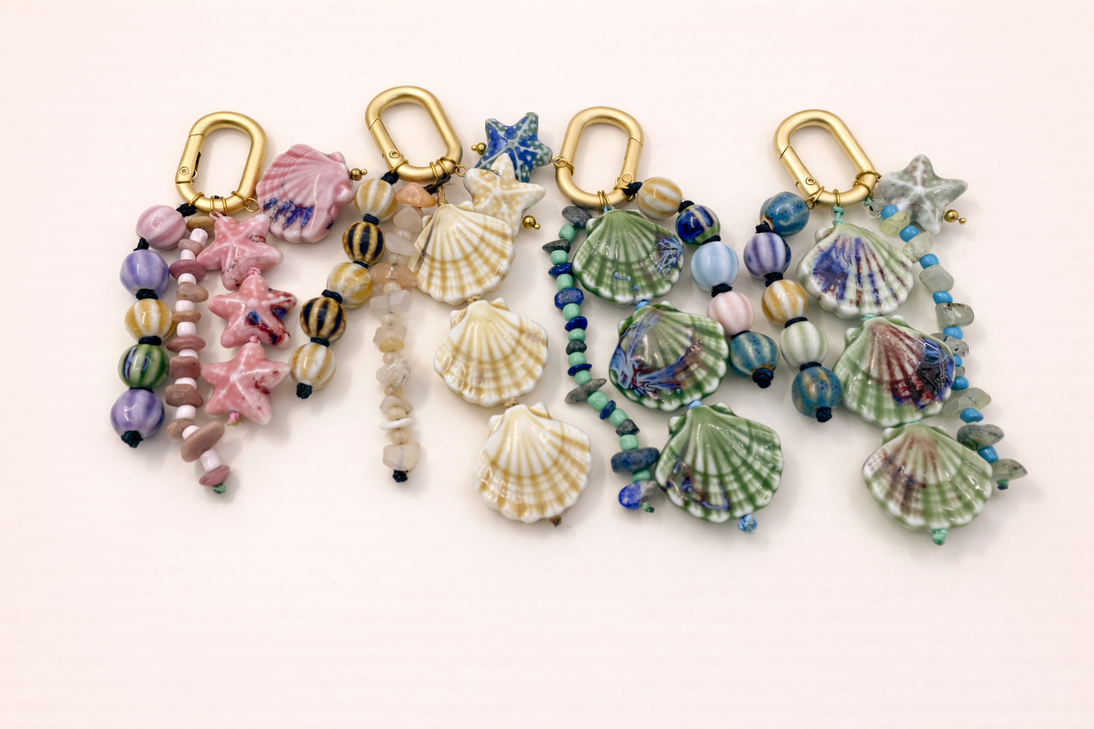 Exclusive: Seashell & Starfish Key Chain, Pink Beach
