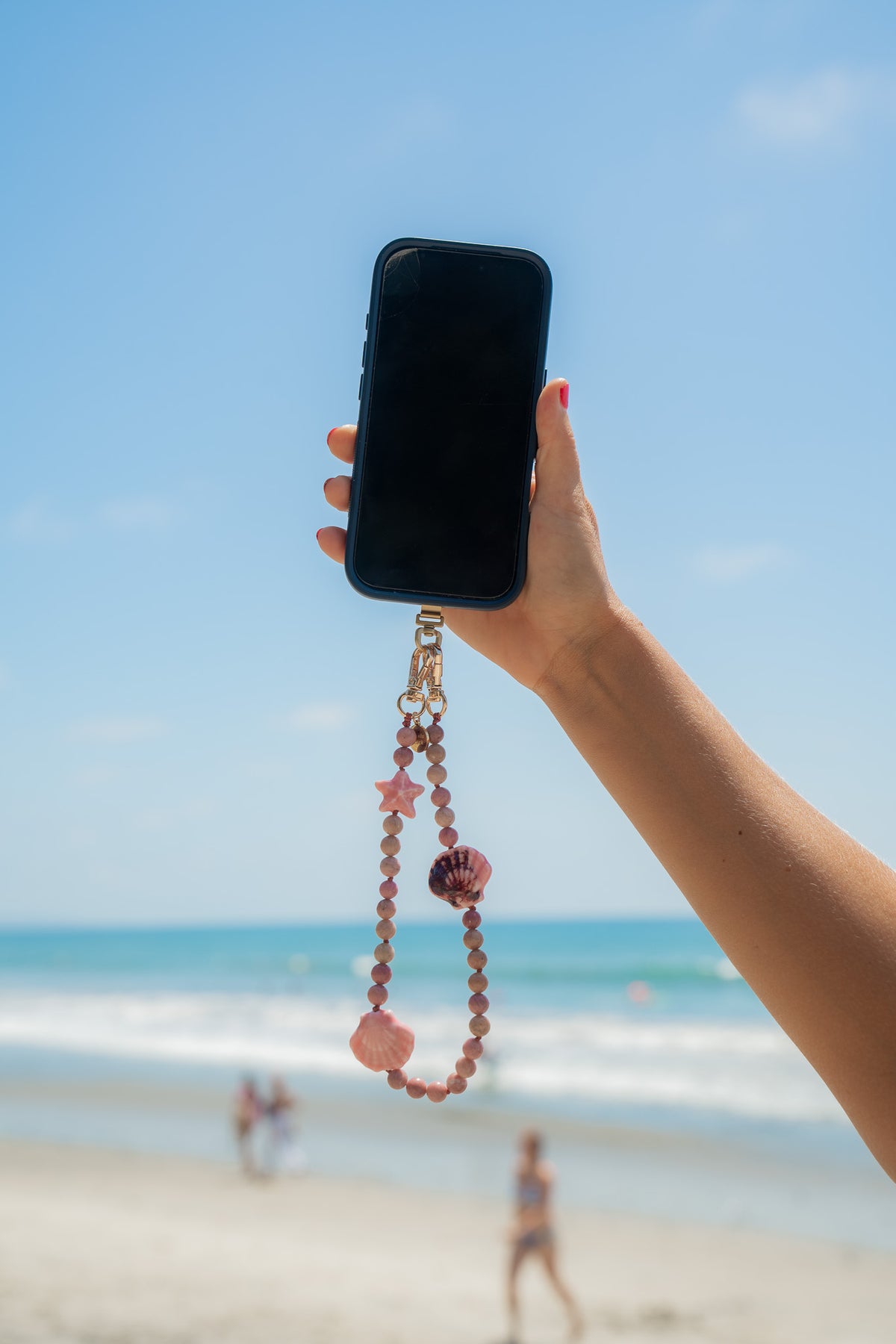 Exclusive: Seashell & Starfish Phone Chain, Pink Shells