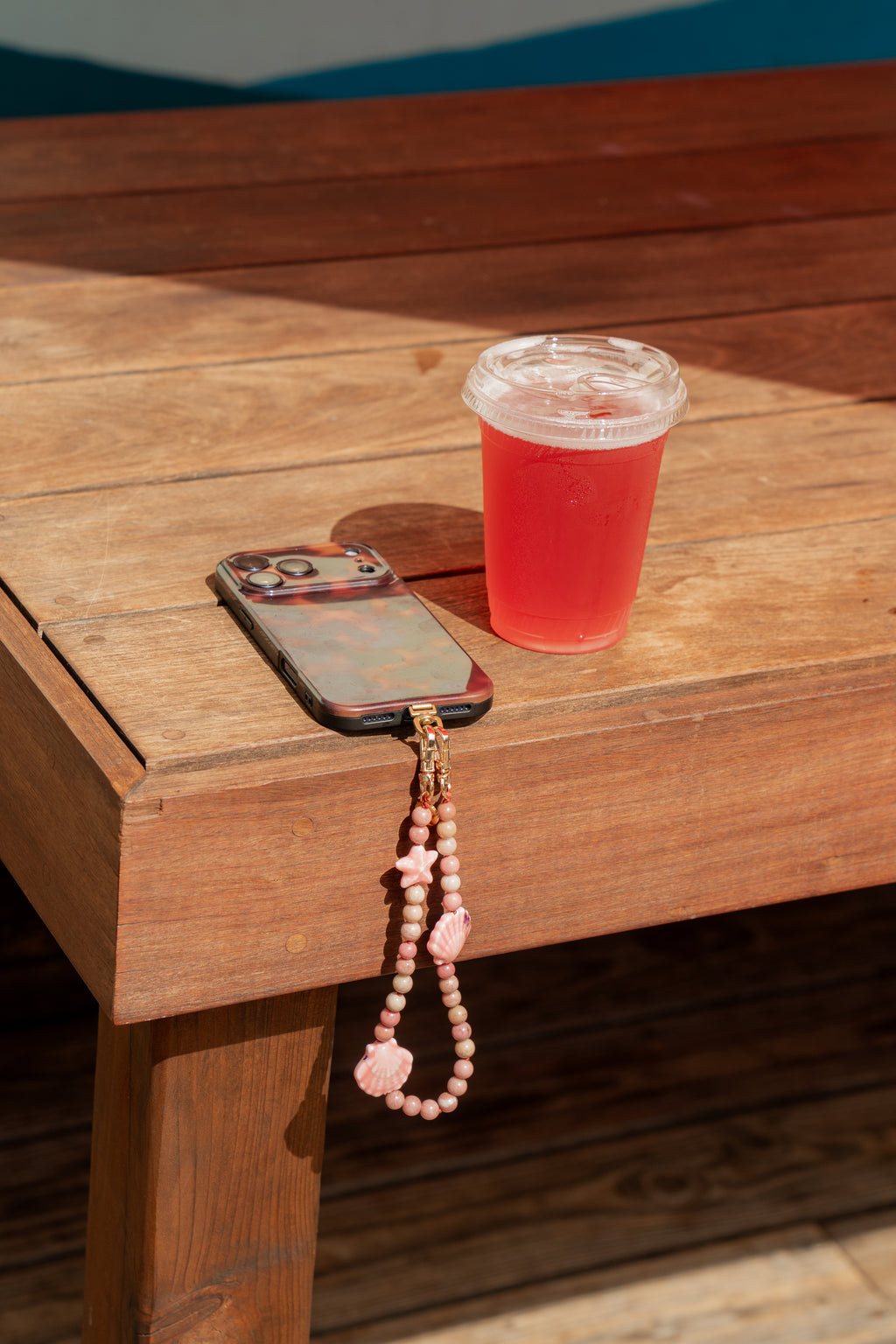 Exclusive: Seashell & Starfish Phone Chain, Pink Shells