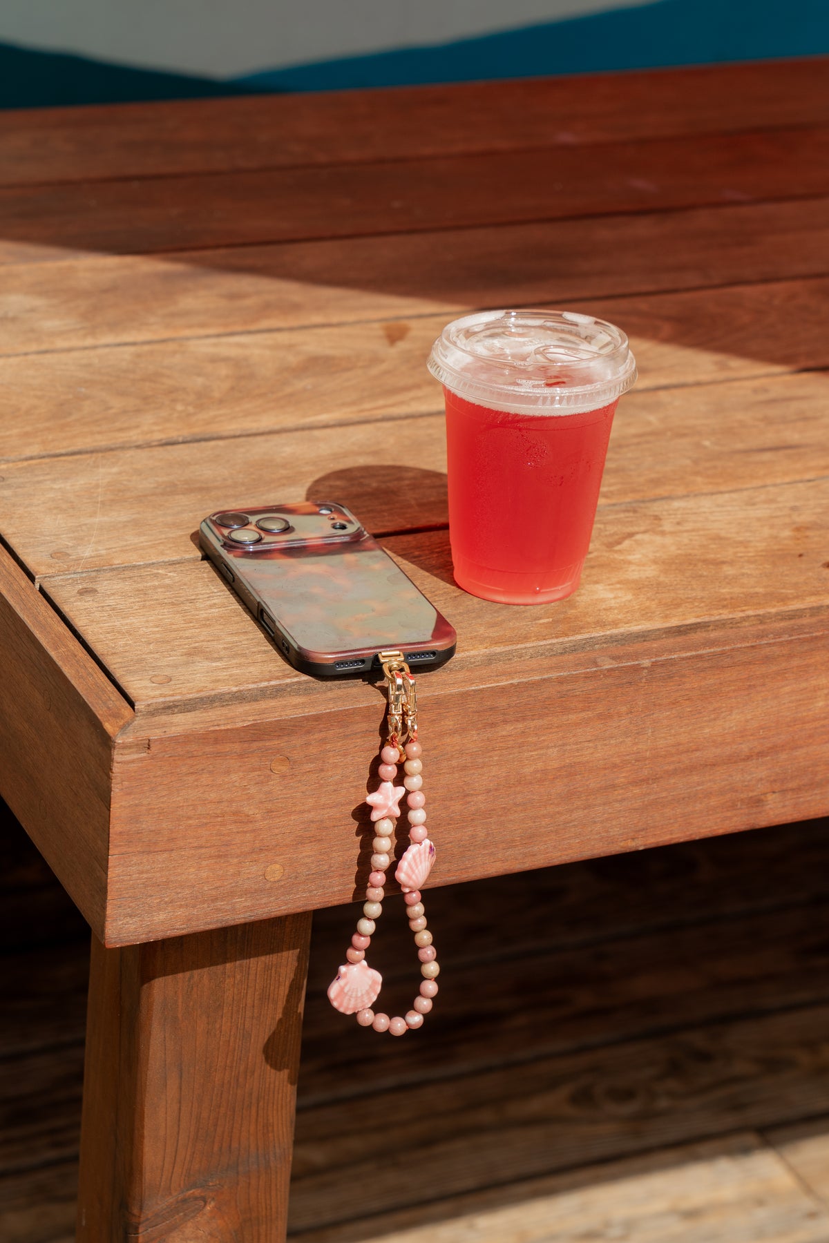 Exclusive: Seashell & Starfish Phone Chain, Pink Shells