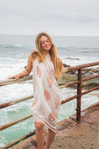 Hand-Drawn Seashell Sarong, Sand