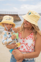Toddler: Seagulls Stealing Chips Embroidered Bucket Hat
