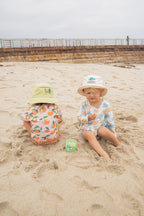 Toddler: Fish & Fish Surfboard Embroidered Bucket Hat