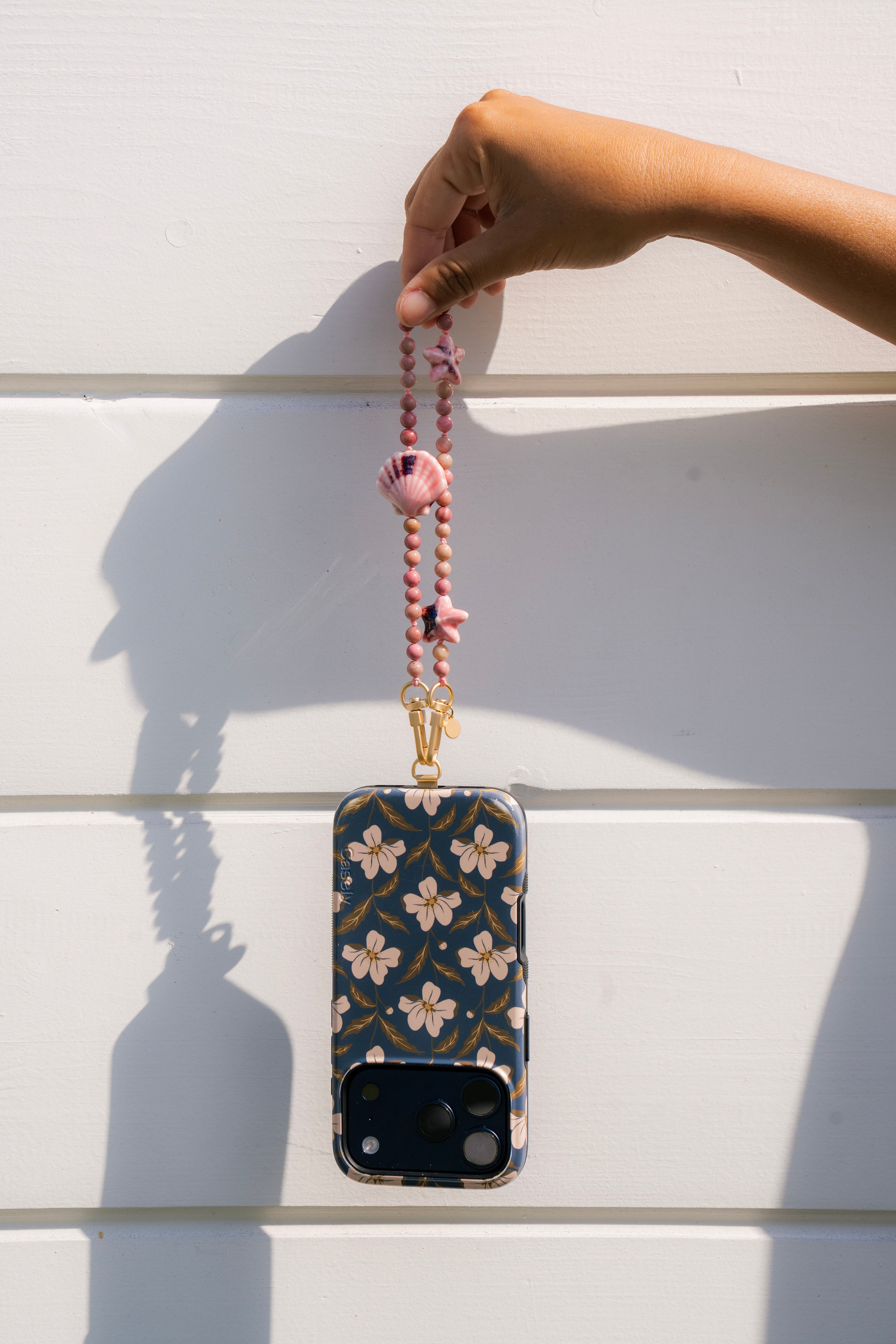 Exclusive: Seashell & Starfish Phone Chain, Pink Beach