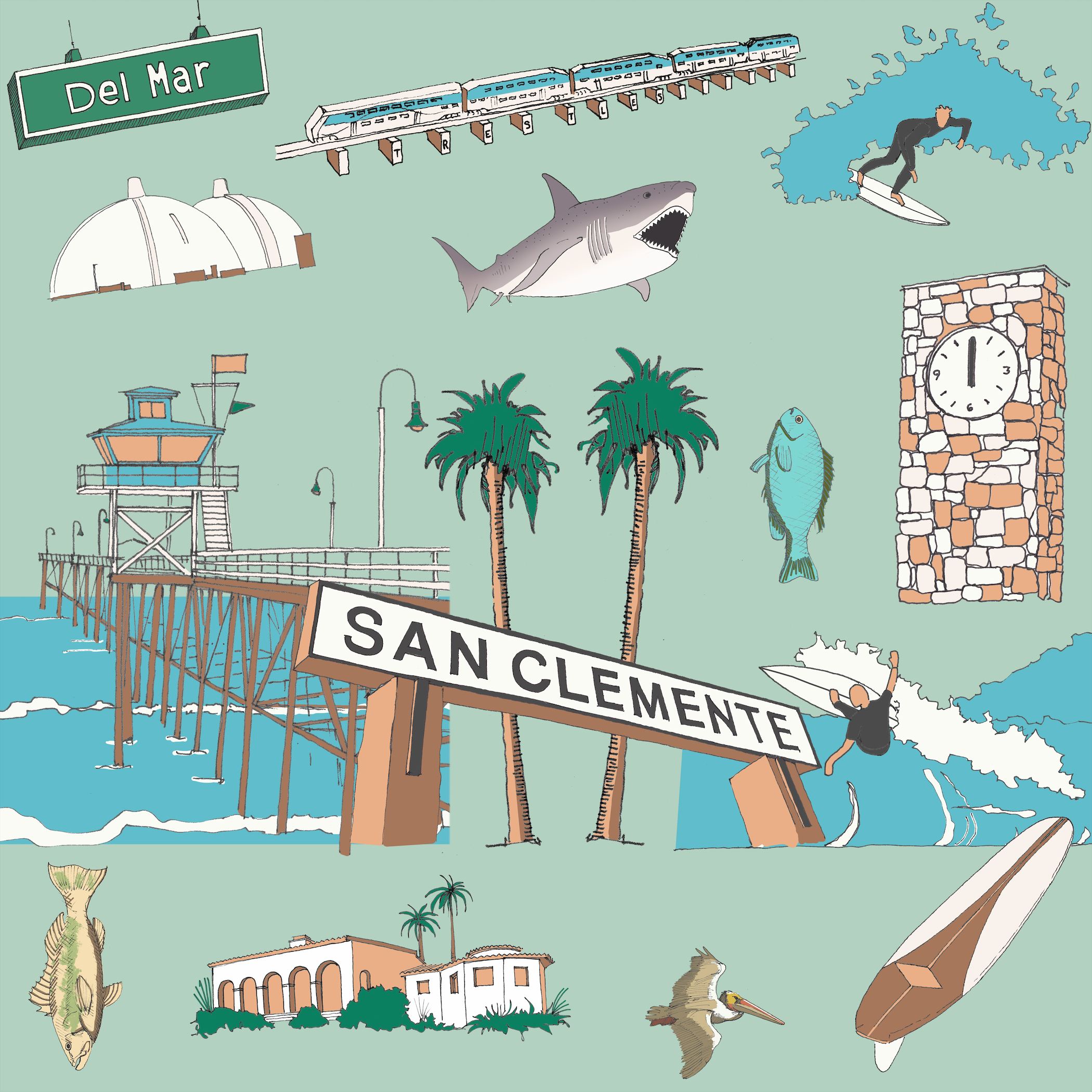 San Clemente Landmark Bag